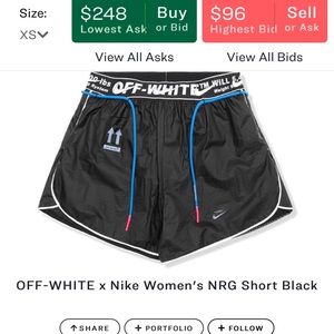 OFF-WHITE x Nike Women's NRG Short Black XS